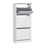 Hanah Home Zapatero Blanco con 3 Cajones